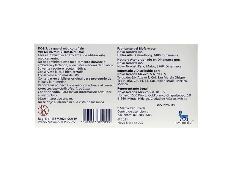 RYBELSUS 3 MG 30 TABLETAS