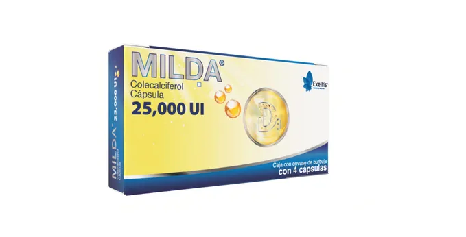 MILDA 25000 UI 4 CAPS