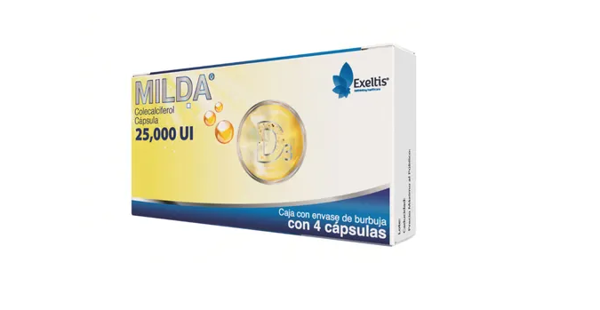 MILDA 25000 UI 4 CAPS