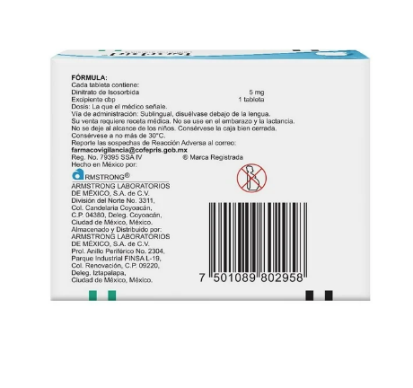ISORBID SUBLING 5 MG TAB 40