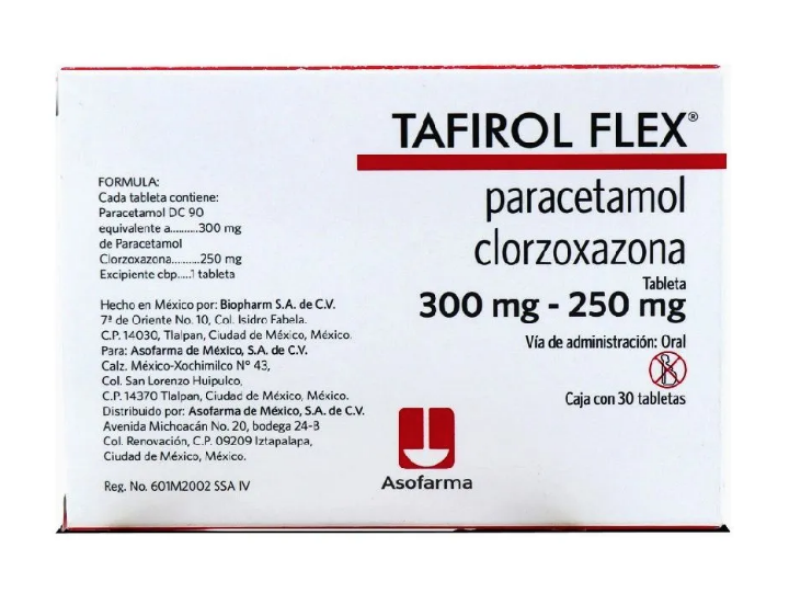 TAFIROL FLEX 300/250 MG 30 TAB