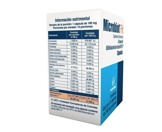 MICROBIOT FIT 50MG ORAL 15 CÁPSULAS